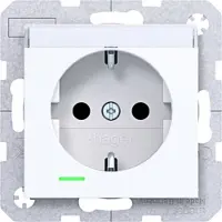 Hager WAS1402WM Steckd. SCHUKO m. K-LED, B.feld, erh. Ber.schutz, Schr.-Liftkl., A.x/C.x, lwß mt