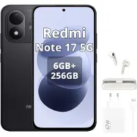 Xiaomi REDMI Note 17 5G Smartphone 7700mAh 6GB/256GB Schwarz (Mit 67-W-Ladegerät und Bluetooth-Kopfhörern)