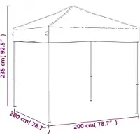 vidaXL Partyzelt Faltbar Anthrazit 2x2 m
