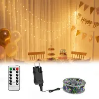 NaiZy Kupferdraht LED-Dekoleuchte 30m 300LED Warmweiß, Festbeleuchtung, Weihnachtsbeleuchtung mit Fernbedienung, Timer, 8 Lichtmodi
