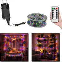 ACXIN LED Dekoleuchte aus Kupferdraht 30m 300LED Mehrfarbig, Kupferdrahtbeleuchtung, Deko Beleuchtung, Fernbedienung, Timer, Speicherfunktion, 8 Lichtmodi