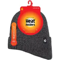 Heat Holder Wärmehalter - Thermische Acryl-Winter-Expeditionsmütze mit tiefem Halsausschnitt für Männer - Grau