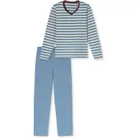 Schiesser Schlafanzug "Casual Essentials" 2 Baumwolle, V-Ausschnitt, langärmelig