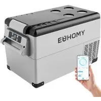 Euhomy Kühlbox CF001-35GR, 30,6 Liter, elektrisch, mit Kompressor, 12V / 24V / 230V