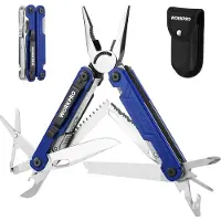 Workpro 18-in-1 Multitool Multifunktionszange, Edelstahl, Blau
