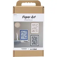 Creativ Company Kreativ Set Papierkunst, Bilder zum Aushängen, Creme