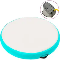 vidaXL Aufblasbares Gymnastik-Kissen mit Pumpe 100x100x10 cm PVC Grün