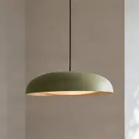LINDBY Hängelampe Florie , grün, für Wohn- / Esszimmer, Metall, Modern, Pendelleuchte