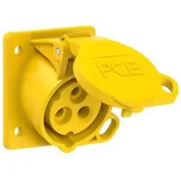 Pce 413-4ttf66 CEE-Anbausteckdose schräg (62x68mm) 16A 3p 4h IP44/IP54 TT absperrbar 4134ttf66