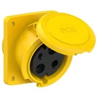 Pce 4331-4 CEE-Anbausteckdose schräg (100x112) 63A 3p 4h IP44 POWER TWIST 43314