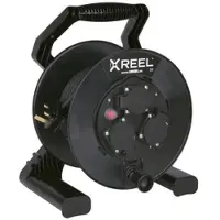 Pce 9250009-p Kabeltrommel XREEL 250 3xSSD 13A 250V british 25m 3G1,5 H07RN-F schwarz IP32 9250009p