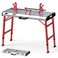 Dripio Werkbank, klappbar, 450 kg, 107x53 cm, höhenverstellbar, 2 Klemmen