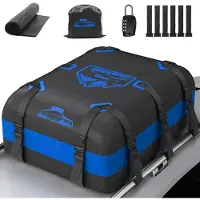 Merkloos Dachbox Dachkoffer Dachtasche - 566 Liter - Wasserdicht - Blau