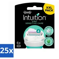 Wilkinson Intuition 2-in-1 Sensitive Care Rasierklingen – 6 Klingen - Vorteilspack - 25 Stücke