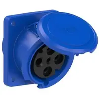 Pce 4341-9 CEE-Anbausteckdose schräg (100x112) 63A 4p 9h IP44 POWER TWIST 43419