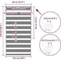 vidaXL Doppelrollo Dunkelgrau 80x150 cm Stoffbreite 75,9 cm Polyester