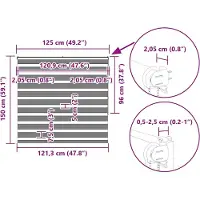vidaXL Doppelrollo Sandbraun 125x150 cm Stoffbreite 120,9 cm Polyester