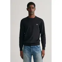Gant Classic Cotton C-neck Black Größe: XS | Pullover Outlet | Herren | Schwarz