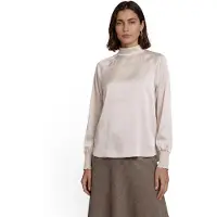 Zero Satinbluse mit Stehkragen und Cut-Out im Nacken