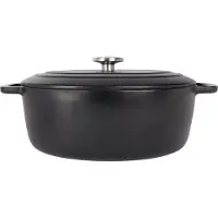 Cosy & Trendy Bräter Fontestic Gusseisen Schwarz Oval – 31 x 24 cm – Emailliert