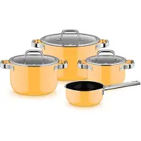 WMF FT Mineral Pro Pots Fusiontec Mineral Pro, Topf-Set, 4-teilig, Mango Yellow