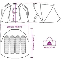 vidaXL Angelzelt 4 Personen Tarnmuster Wasserdicht