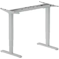 Equip ERGO Elektrisches Steh-Sitz-Schreibtischgestell, Grau, 125 kg, Elektro, 2 Bein(e), Aluminium, Kunststoff, Stahl, Grau, 110 cm