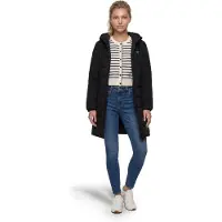 GUESS Langjacke "NEW ALETA LONG PUFFER JACKET" mit Kapuze in Stepp-Qualität, Kapuze