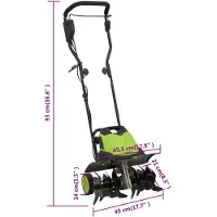 vidaXL Gartenfräse mit 6 Fräsmessern Elektrisch 1500W