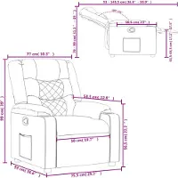 vidaXL Relaxsessel Dunkelgrau Stoff