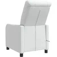 vidaXL Massage Relaxsessel Weiß Stoff
