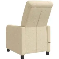 vidaXL Massage Relaxsessel Creme Stoff