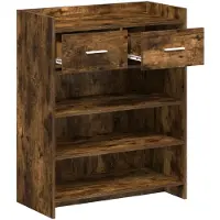 vidaXL Schuhschrank Geräucherte Eiche 73,5 x 36 x 92 cm Holzwerkstoff