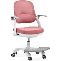 Hjh OFFICE Kinderdrehstuhl Kiddy Smart Step Schreibtischstuhl für Kinder höhenverstellbar mit abklappbaren Armlehnen Stoff / Netzstoff