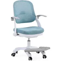 Hjh OFFICE Kinderdrehstuhl Kiddy Smart Step Schreibtischstuhl für Kinder höhenverstellbar mit abklappbaren Armlehnen Stoff / Netzstoff