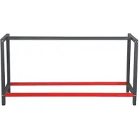 Selius Werkbankgestell 175x57x81 cm - Stahlrahmen - Tragfähigkeit: 200 kg - Anthrazitrot