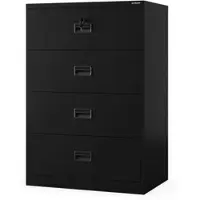Jan Nowak Metall-Karteischrank SARA XL V4 132x90x60 cm Schwarz