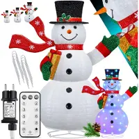 Kesser LED Schneemann mit Fernbedienung - Mit 8 Modi Bunter Farbspiel- Timer 24H Weihnachtsfigur Beleuchtet Weihnachtsdekoration für Indoor & Outdoor Wetterfest IP44 Weihnachtsbeleuchtung
