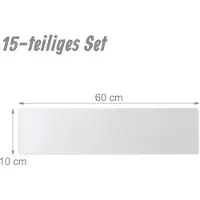 Relaxdays Stufenmatten selbstklebend 15er Set Transparent