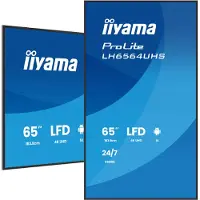 Iiyama LH6564UHS-B1AG, Digital Signage Flachbildschirm, 165,1 cm (65"), 3840 x 2160 Pixel, WLAN, 24/7