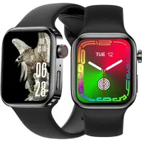 Nikcorp Multifunktionale Sport-Smartwatch Set 2 Armbänder Schwarz Grau 46x31 mm