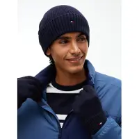 Tommy Hilfiger Beanie "TH FLAG BEANIE AND GLOVES" 2 Stk. mit Kaschmiranteil