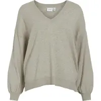 Vila Vicomfy L/S V-Neck Oversize Knit Top/Pb