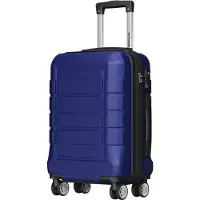 TRVLMORE Handgepäck Koffer - 45L - TSA Zahlenschloss - Leichtgewicht - Erweiterbar - Trolley - 54x36x22cm - Dunkelblau