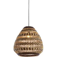 Light & Living Hängeleuchte - natürlich - Soluna - pflanzliche materialien - Ø 47cm - E27 - 2996184 -