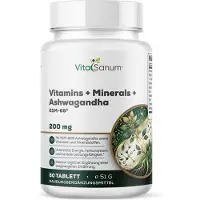 VitaSanum Vitamine + Mineralien Ashwagandha (Ksm-66) – 2 Tabletten Tagesportion 60 St