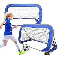 Markenlos Pop-up Fußballtore für Kinder - Set von 2, Tragbar und Einfach zu Montieren, 120 x 66 x 66 cm