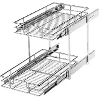 Markenlos Schrankorganisator 2-lagig - Ausziehbar für Küche und Schränke