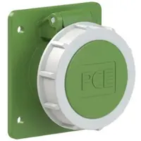 Pce 3822-2f87v CEE-Anbausteckdose gerade 75x85mm 16A 2p 24/42VAC 300Hz IP66/IP67 TWIST 38222f87v