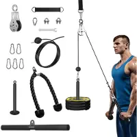 Selius Fitness-Kabelzugsystem, Heimfitnessgerät für Latziehen und Trizepsübungen